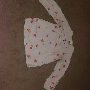 A blue and white striped shirt